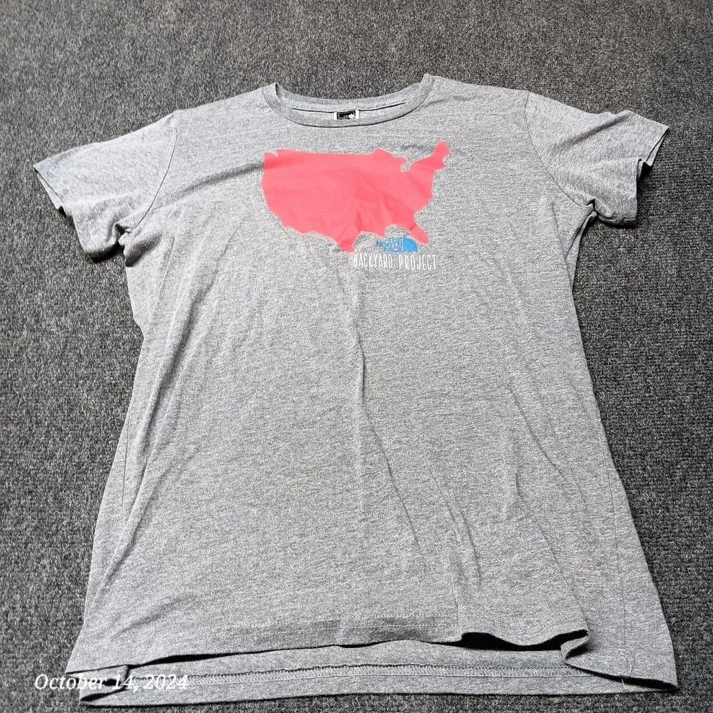 The North Face Shirt Women Large‎ Gray Short Sleeve Crew Neck Backyard Project